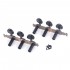 Musiclily pro Bouchet Style Classical Guitar Machine Heads Tuners Tuning Keys 3X3 Set, Antique Brass