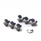 Musiclily pro Baker Style Classical Guitar Machine Heads Tuners Tuning Keys 3X3 Set, Antique Brass