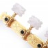 Musiclily pro Lyra Style Classical Guitar Machine Heads Tuners Tuning Keys 3X3 Set, Gold