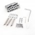Musiclily pro 54MM modern tremolo bridge set for strat style electric guitar, chrome