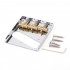 Musiclily pro 54MM vintage 3 brass saddles bridge for tele style guitar, chrome
