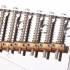 Musiclily pro 54MM vintage 6 brass saddles bridge for tele style guitar, chrome