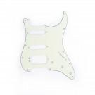 Musiclily Pro 11-Hole Round Corner HSS Guitar Strat Pickguard for USA/Mexican Stratocaster 4-screw Humbucking Mounting Open Pickup, 3Ply Ivory Mint