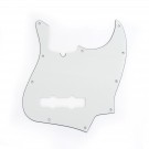Musiclily pro 10-Hole Modern Style Bass Pickguards for Jazz Bass, 3ply Aged White