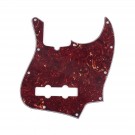 Musiclily pro 10-Hole Modern Style Bass Pickguards for Jazz Bass, 4ply Vintage Tortoise Shell