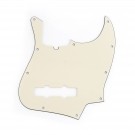 Musiclily pro 10-Hole Modern Style Bass Pickguards for Jazz Bass, 3ply Cream