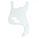 Musiclily pro 13-Hole Modern Style Bass Pickguards for Precision Bass, 3ply Aged White