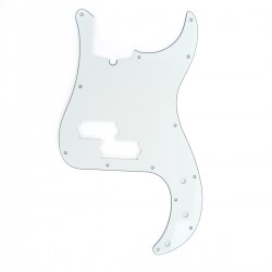 Musiclily pro 13-Hole Modern Style Bass Pickguards for Precision Bass, 3ply Aged White