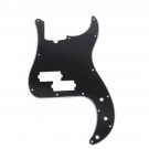 Musiclily pro 13-Hole Modern Style Bass Pickguards for Precision Bass, 3ply Black