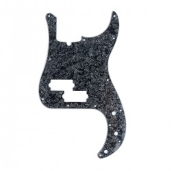 Musiclily pro 13-Hole Modern Style Bass Pickguards for Precision Bass, 4ply Black Pearl
