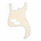 Musiclily pro 13-Hole Modern Style Bass Pickguards for Precision Bass, 3ply Cream
