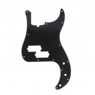 Musiclily pro 13-Hole Modern Style Bass Pickguards for Precision Bass, 1ply Glossy Black