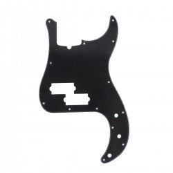 Musiclily pro 13-Hole Modern Style Bass Pickguards for Precision Bass, 1ply Glossy Black