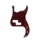 Musiclily pro 13-Hole Modern Style Bass Pickguards for Precision Bass, 4ply Red Tortoise Shell