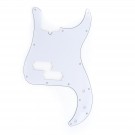 Musiclily pro 13-Hole Modern Style Bass Pickguards for Precision Bass, 3ply White
