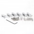 Musiclily Pro 52.5mm 6-String Guitar Bridge Saddle Set for Strat or Tele Style, Chrome