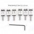 Musiclily Pro 52.5mm 6-String Guitar Bridge Saddle Set for Strat or Tele Style, Chrome 