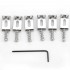 Musiclily Pro 52.5mm 6-String Guitar Bridge Saddle Set for Strat or Tele Style, Chrome 