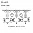 Musiclily pro 54mm 6-strings guitar brass bridge saddle set for Tele, Chrome