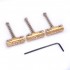 Musiclily pro 54mm 6-strings guitar brass bridge saddle set for Tele, Chrome