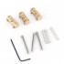 Musiclily pro 54mm 6-strings guitar brass bridge saddle set for Tele, Chrome