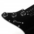 Musiclily Pro 11 Holes HSS Prewired Humbuckers Loaded Pickguards with Noiseless Alnico 5 Single Coil Pickup Set for Fender Stratocaster Strat Guitar Replacement, 3ply Black