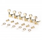 Musiclily Pro 6 in Line Guitar Sealed Tuners Tuning Keys Pegs Machine Heads for Fender Stratocaster Telecaster Electric Guitar Right Hand, Gold