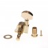 Musiclily Pro Individual Guitar Sealed Tuners Tuning Key Pegs Machine Head for Right Hand Fender Stratocaster Telecaster Electric Guitar , Gold