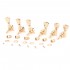 Musiclily Pro 3+3 Sealed Guitar Tuners Tuning Pegs Keys Machine Heads Set for LP Style Electric Guitar, Tulip Button Gold