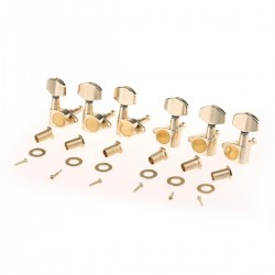 Musiclily Pro 3+3 Epi Style Sealed Machine Heads Tuning Pegs Keys Tuners Set for LP Style Electric Guitar, Big Button Gold