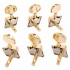 Musiclily Pro 3L+3R Semi-Closed Guitar Tuners String Tuning Pegs Keys Machine Heads Set for Electric Guitar or Acoustic Guitar, Gold