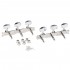 Musiclily Pro 3 on Plate Acoustic Guitar Tuners Machine Heads Tuning Keys Pegs Set, Chrome Button Nickel