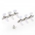 Musiclily Pro 3 on Plate Classical Guitar Tuners Machine Heads Tuning Pegs Keys Set, Round Button Nickel