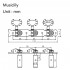 Musiclily Pro 3 On Plate Classical Guitar Tuners Machine Heads Tuning Pegs Keys Set, Butterfly Button Nickel