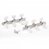 Musiclily Pro 3 On Plate Classical Guitar Tuners Machine Heads Tuning Pegs Keys Set, Butterfly Button Nickel