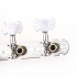 Musiclily Pro 3 On Plate Classical Guitar Tuners Machine Heads Tuning Pegs Keys Set, Butterfly Button Nickel