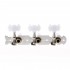 Musiclily Pro 3 On Plate Classical Guitar Tuners Machine Heads Tuning Pegs Keys Set, Butterfly Button Nickel
