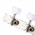 Musiclily Pro 3 on Plate Lyra Style Classical Guitar Tuners Machine Heads Tuning Keys Pegs Set, Butterfly Button Nickel