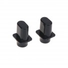 Musiclily Pro Inch Size Top Hat Guitar Telecaster Switch Tips 3-Way Pickup Selector Switch Knobs for USA Fender Tele Style , Black (Set of 2)