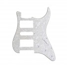 Musiclily Pro 11 Hole HSH Guitar Strat Pickguard for Fender American/Mexican Standard Stratocaster Modern Style, 4Ply Parchment Pearl 