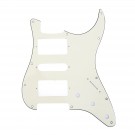 Musiclily Pro 11 Hole HSH Strat Pickguard Guitar Scratch Plate for USA/Mexican Made Fender Standard Stratocaster Modern Style, 3Ply Cream