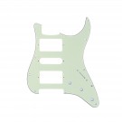 Musiclily Pro 11 Hole HSH Strat Pickguard Guitar Scratch Plate for USA/Mexican Made Fender Standard Stratocaster Modern Style, 3Ply Mint Green