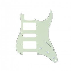 Musiclily Pro 11 Hole HSH Strat Pickguard Guitar Scratch Plate for USA/Mexican Made Fender Standard Stratocaster Modern Style, 3Ply Mint Green