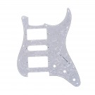 Musiclily Pro 11 Holes HSH Guitar Pickguards Scratch Plate for USA/ Mexico Fender Standard  Strat Stratocaster ST Modern Style Guitar, White Pearl 4ply