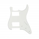 Musiclily Pro 11 Hole HH Strat Pickguard Humbucker Guitar Scratch Plate for USA/Mexican Made Fender Standard Stratocaster Modern Style,3Ply Parchment