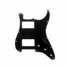 Musiclily Pro 11 Hole HH Strat Pickguard Humbucker Guitar Scratch Plate for USA/Mexican Made Fender Standard Strat Modern Style,3Ply Black