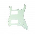 Musiclily Pro 11 Hole HH Strat Pickguard Humbucker Guitar Scratch Plate for USA/Mexican Made Fender Standard Stratocaster Modern Style, 3Ply Mint Green
