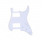 Musiclily Pro 11 Hole HH Strat Pickguard Humbucker Guitar Scratch Plate for USA/Mexican Made Fender Standard Stratocaster Modern Style, 3Ply White