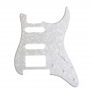 Musiclily Pro 11-Hole Modern Style Strat HSS Guitar Pickguard for American/Mexican Fender Stratocaster Floyd Rose Bridge Cut,  4Ply Parchment Pearl 