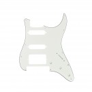 Musiclily Pro 11-Hole Modern Style Strat HSS Guitar Pickguard for American/Mexican Fender Stratocaster Floyd Rose Bridge Cut, 3Ply Parchment